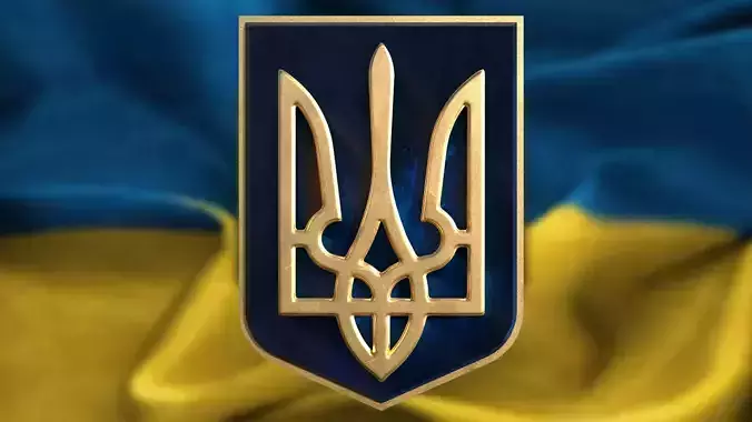 State emblem of Ukraine Coat of arms of Ukraine 3D model