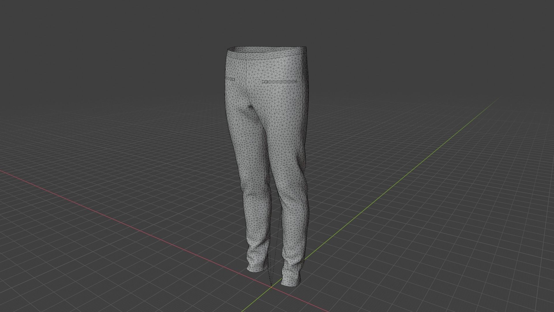 Pants mannequin wearing plaid Low-poly 3D model_9