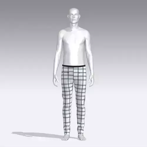 Pants mannequin wearing plaid