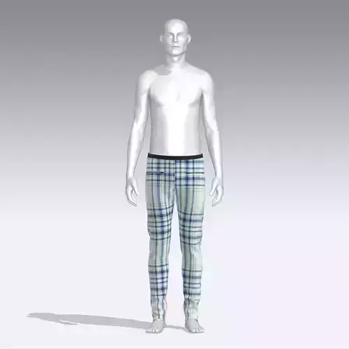 Pants mannequin wearing plaid