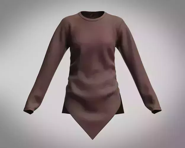 Girls Long top in brown