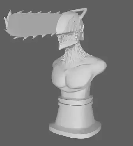 Chainsaw Man Bust 3D print model 3D print model