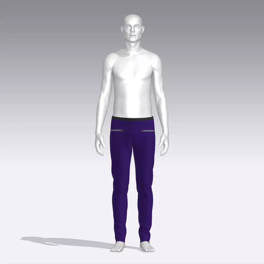 Pants leggings Low-poly 3D model_0