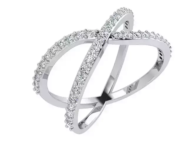 Twisted diamond ring 3427 3D print model 
