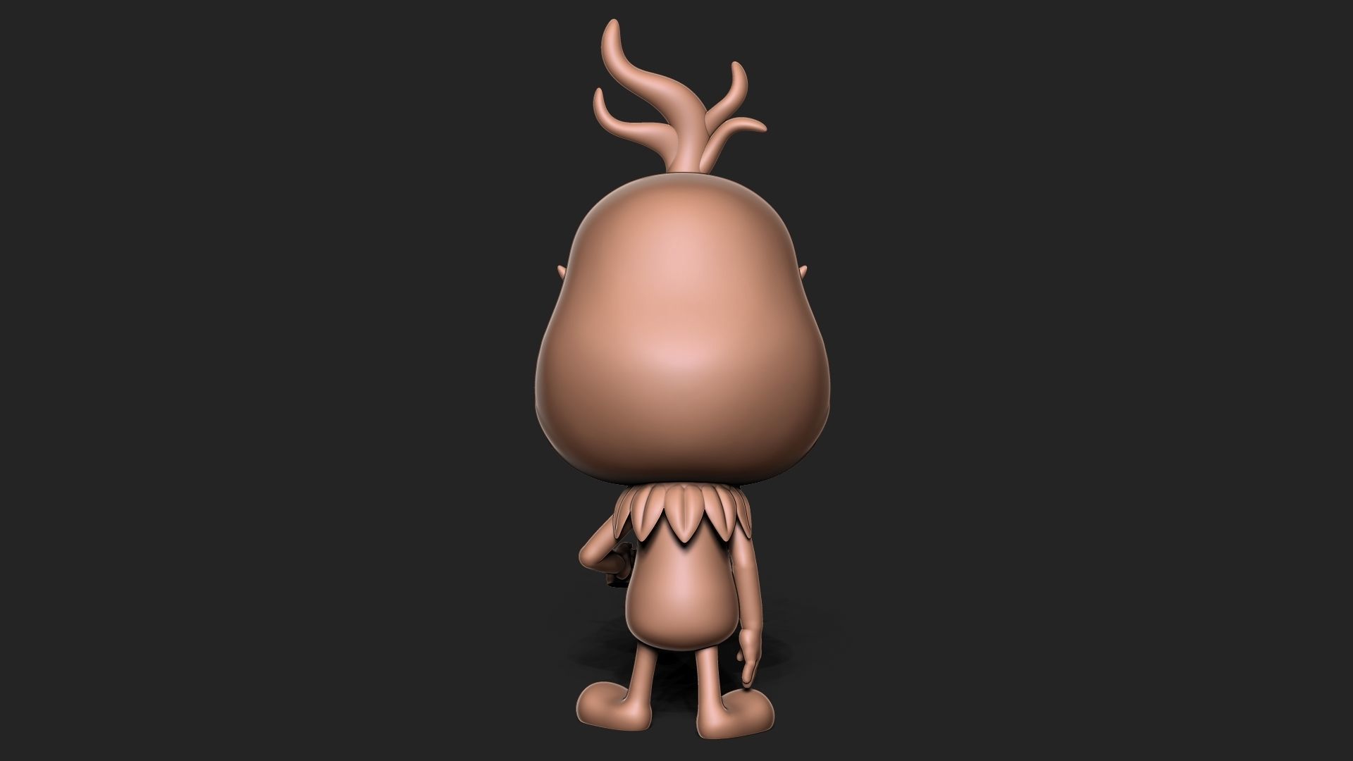 THE GRINCH cartoon character with antlers 3D print model_4