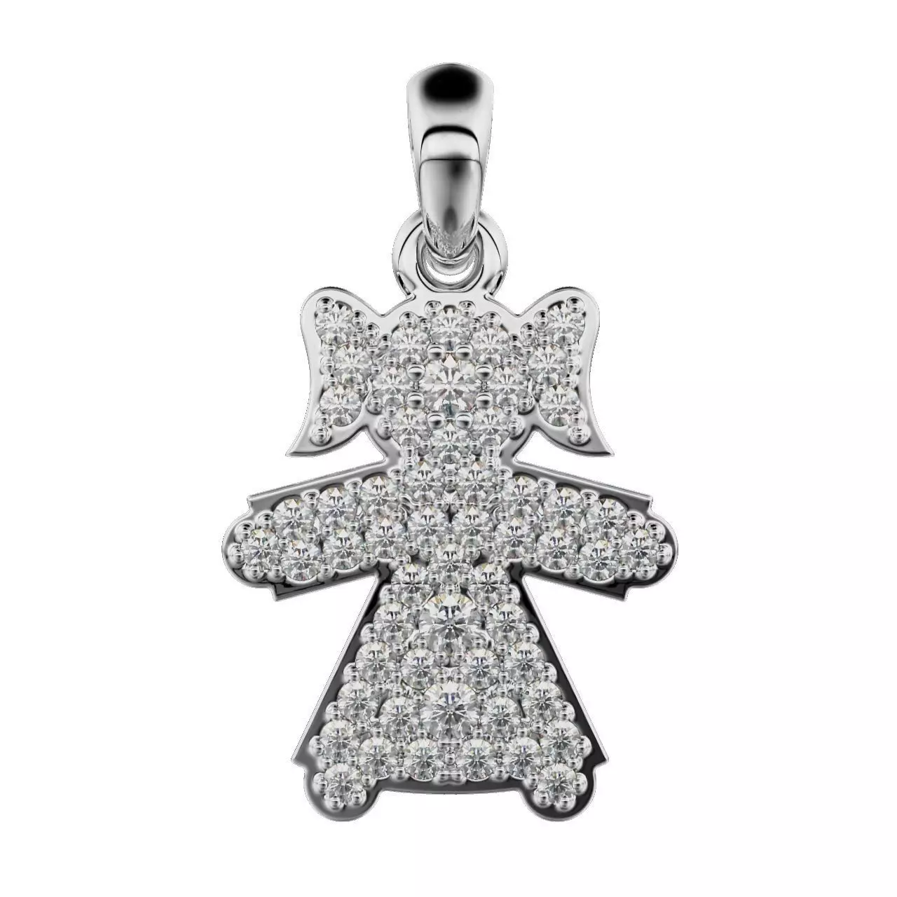 pendant girl 3D print model_0