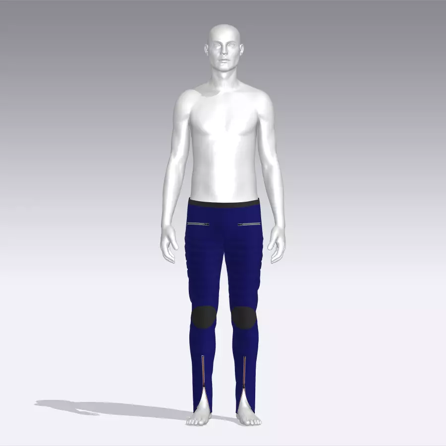 Pants mannequin wearing leggings Low-poly 3D model_0