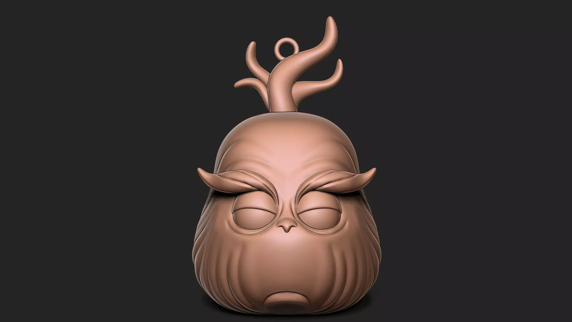 THE GRINCH Keychain 3D print model_0