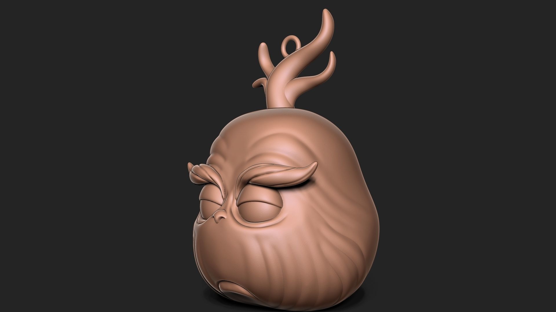 THE GRINCH Keychain 3D print model_2