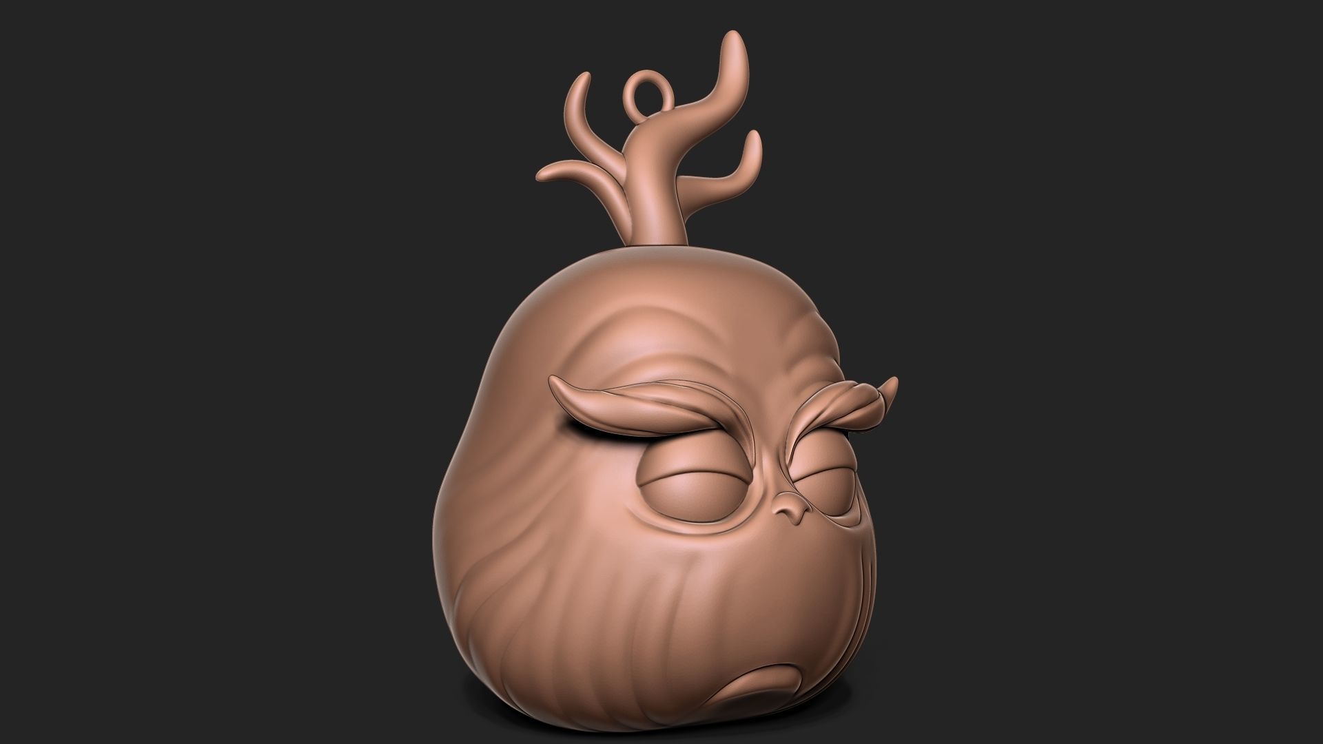 THE GRINCH Keychain 3D print model_1