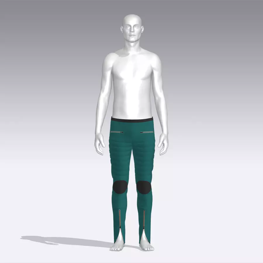 Pants mannequin wearing leggings Low-poly 3D model_0