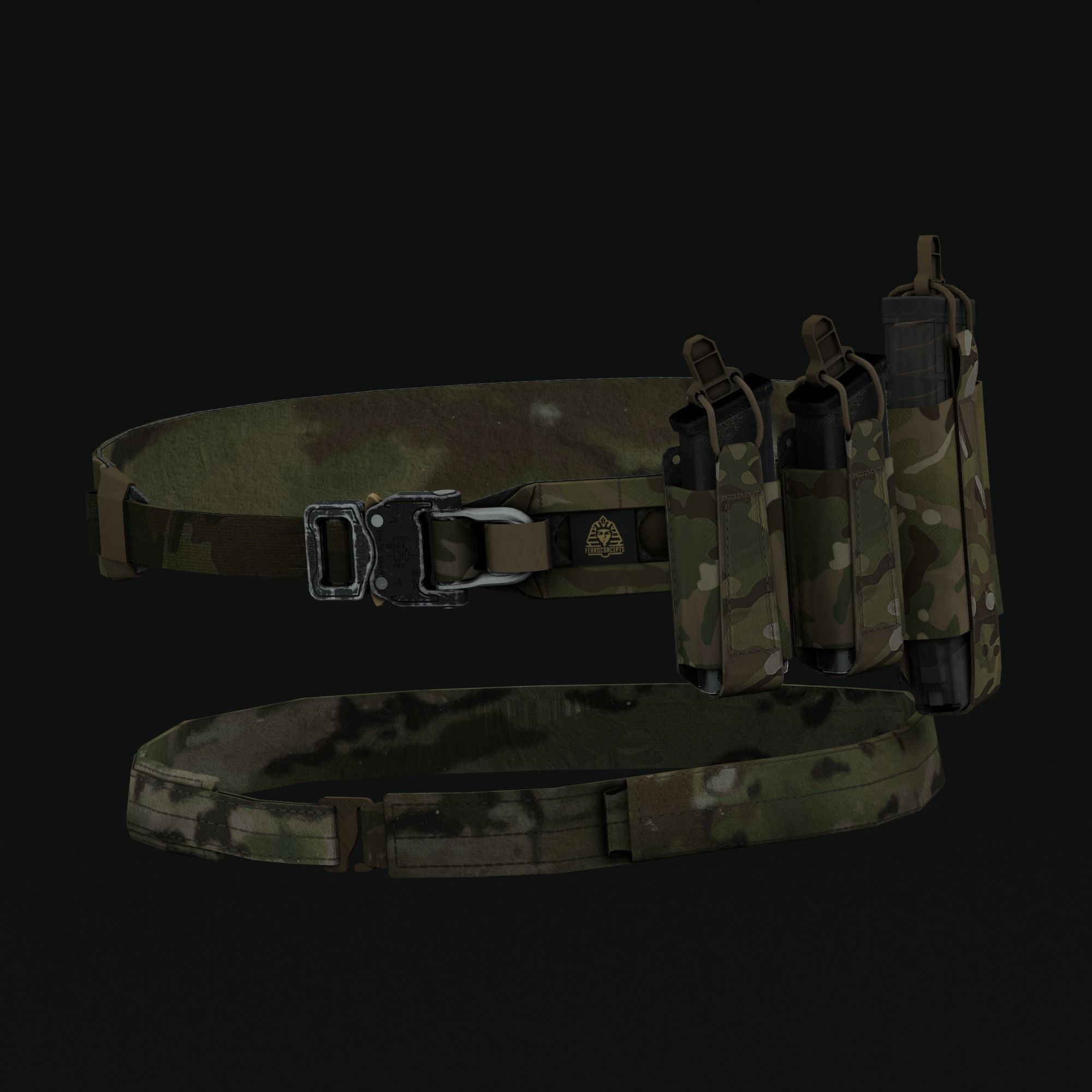 3D model Ferro Concepts Bison Belt with SEP and SEAR VR / AR / low