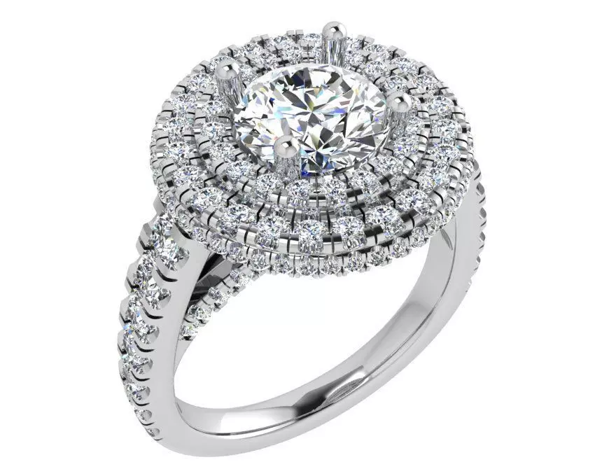 2-row diamond ring 3431 3D print model 3D print model