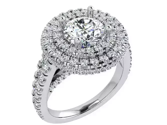 2-row diamond ring 3431 3D print model 