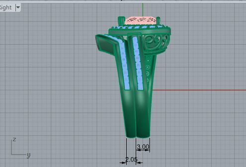 Pink stone heart diamond ring with band 3432 3D print model 3D print model_6