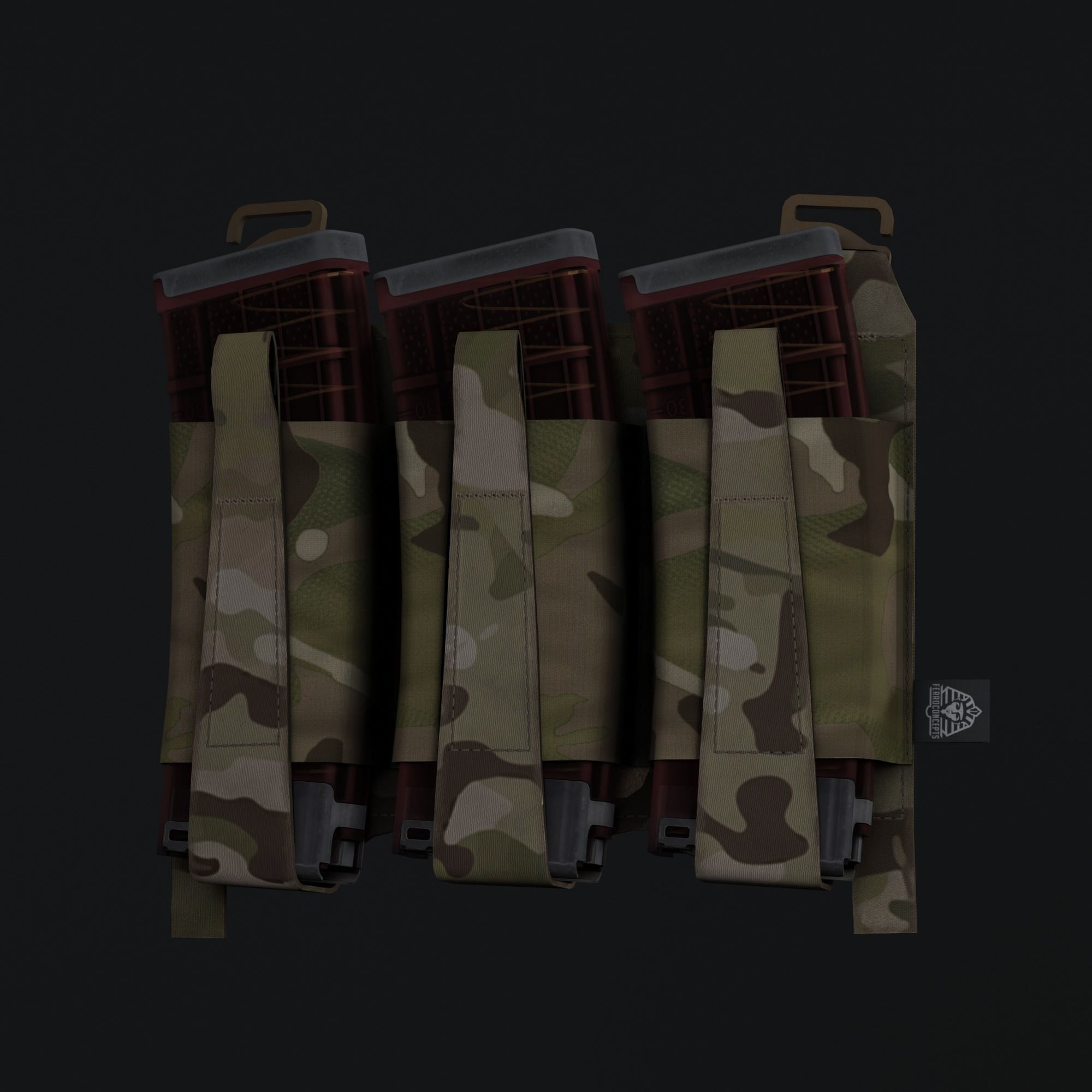 Ferro TEAR Front Flap Low-poly 3D model_1