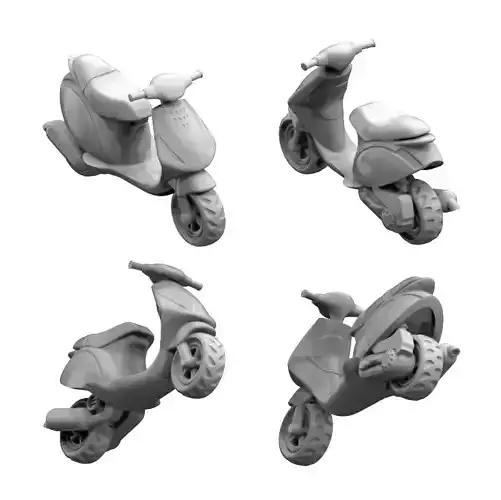 3D Printable Scooter Zip Piaggio 3D print model
