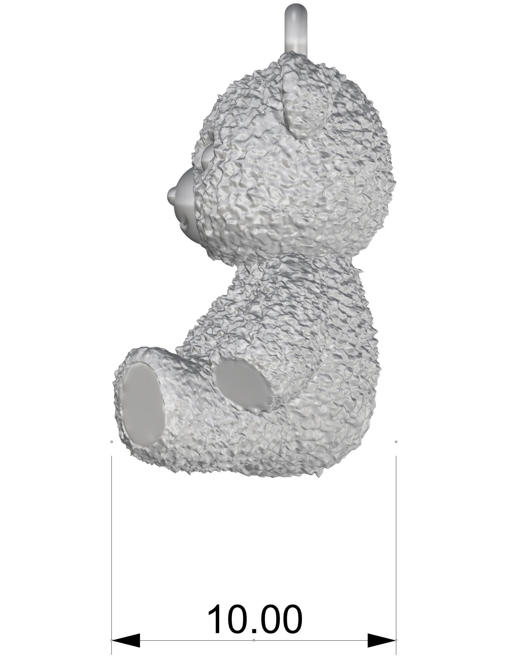 Bear Pendant 3D print model_14