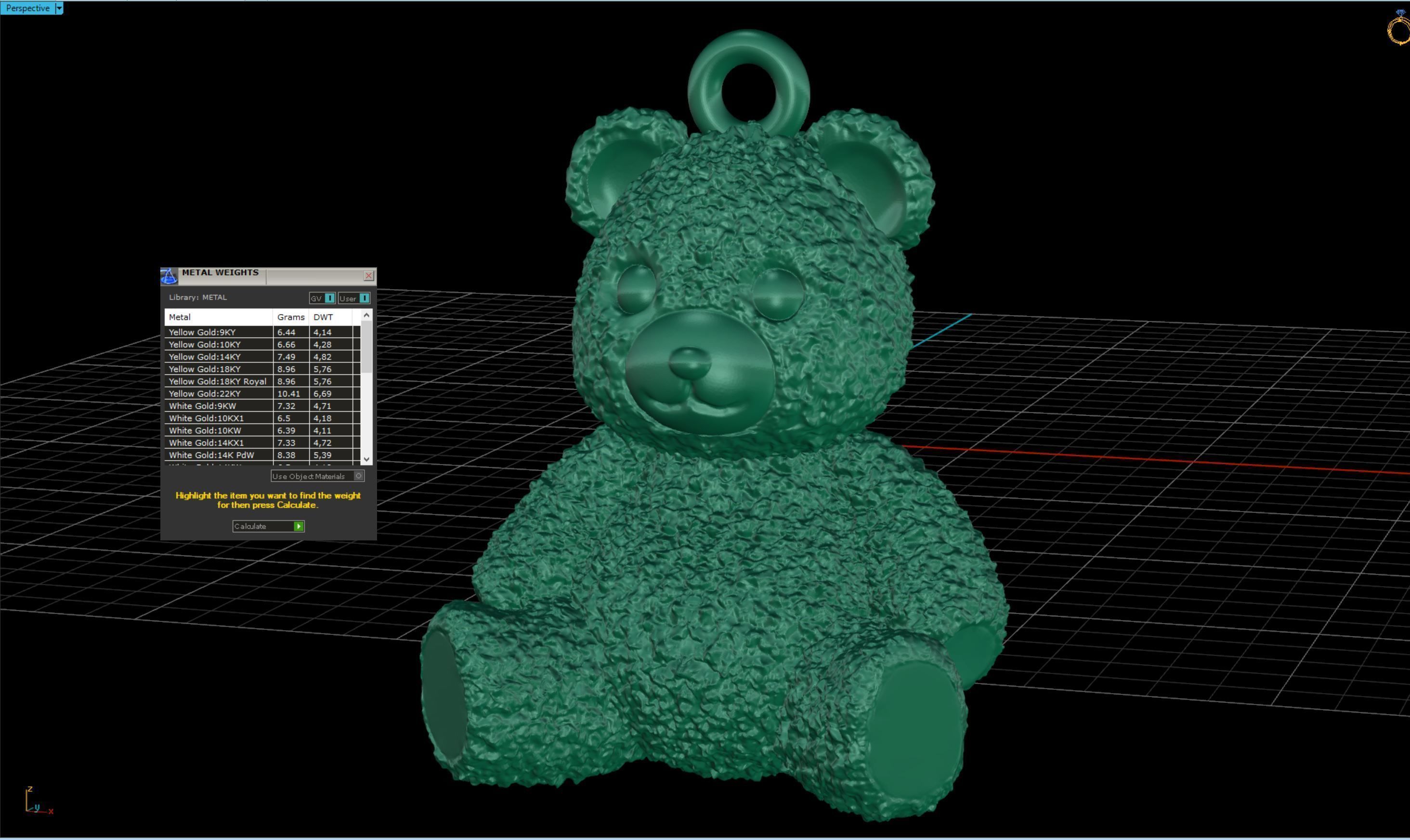 Bear Pendant 3D print model_17