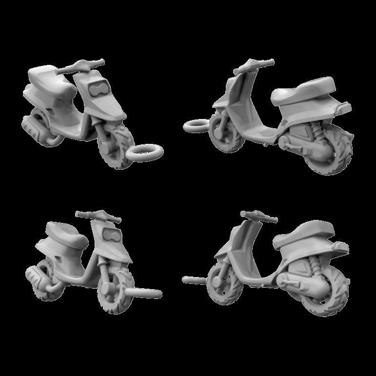 3D Printable Scooter Booster spirit MBK - yamaha BWS 3D print model_5