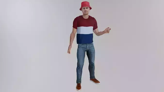 Young man in summer clothes