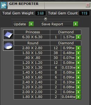 3-row diamond ring 3436 3D print model 3D print model_8