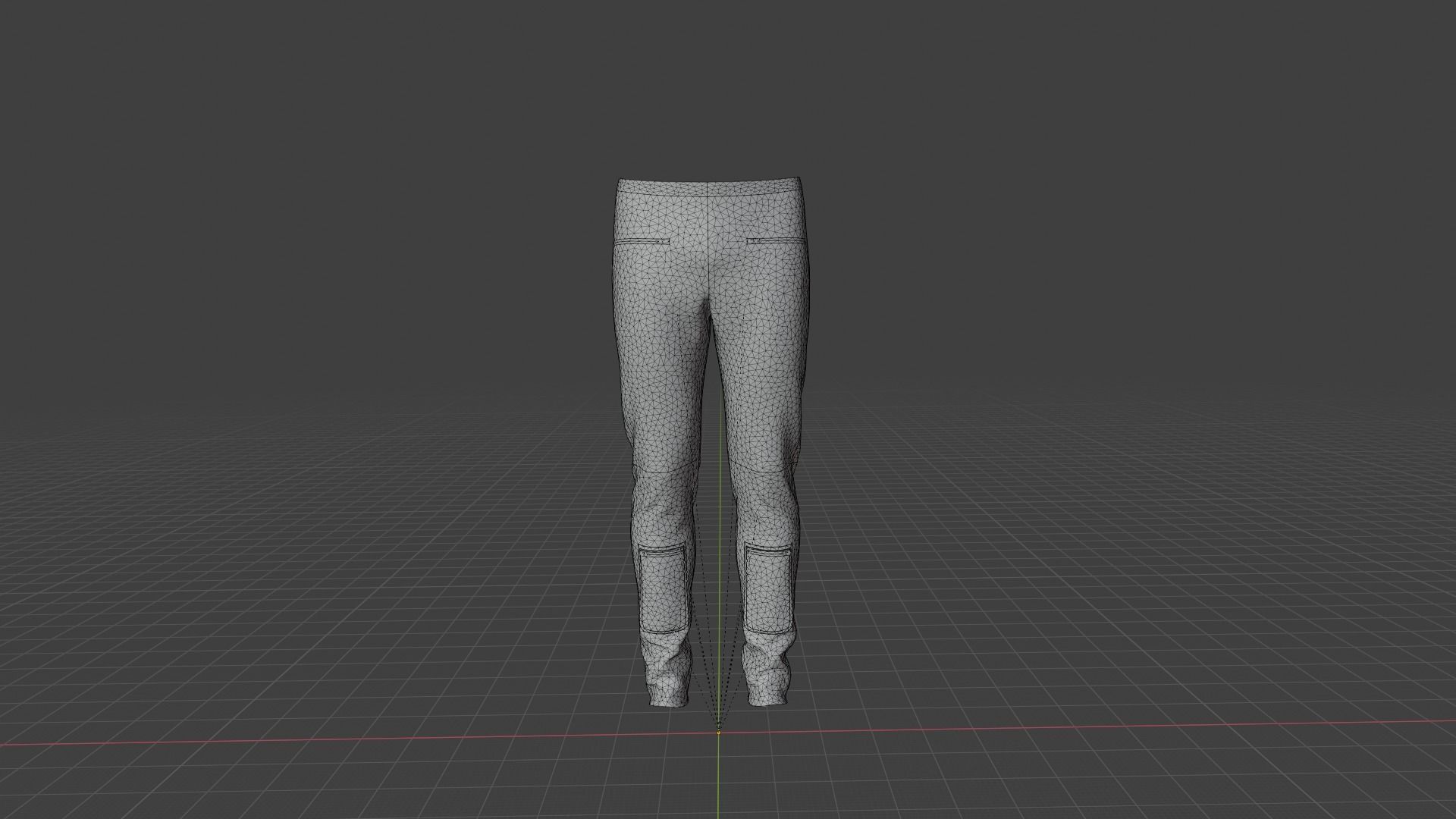 Pants Low-poly 3D model_8