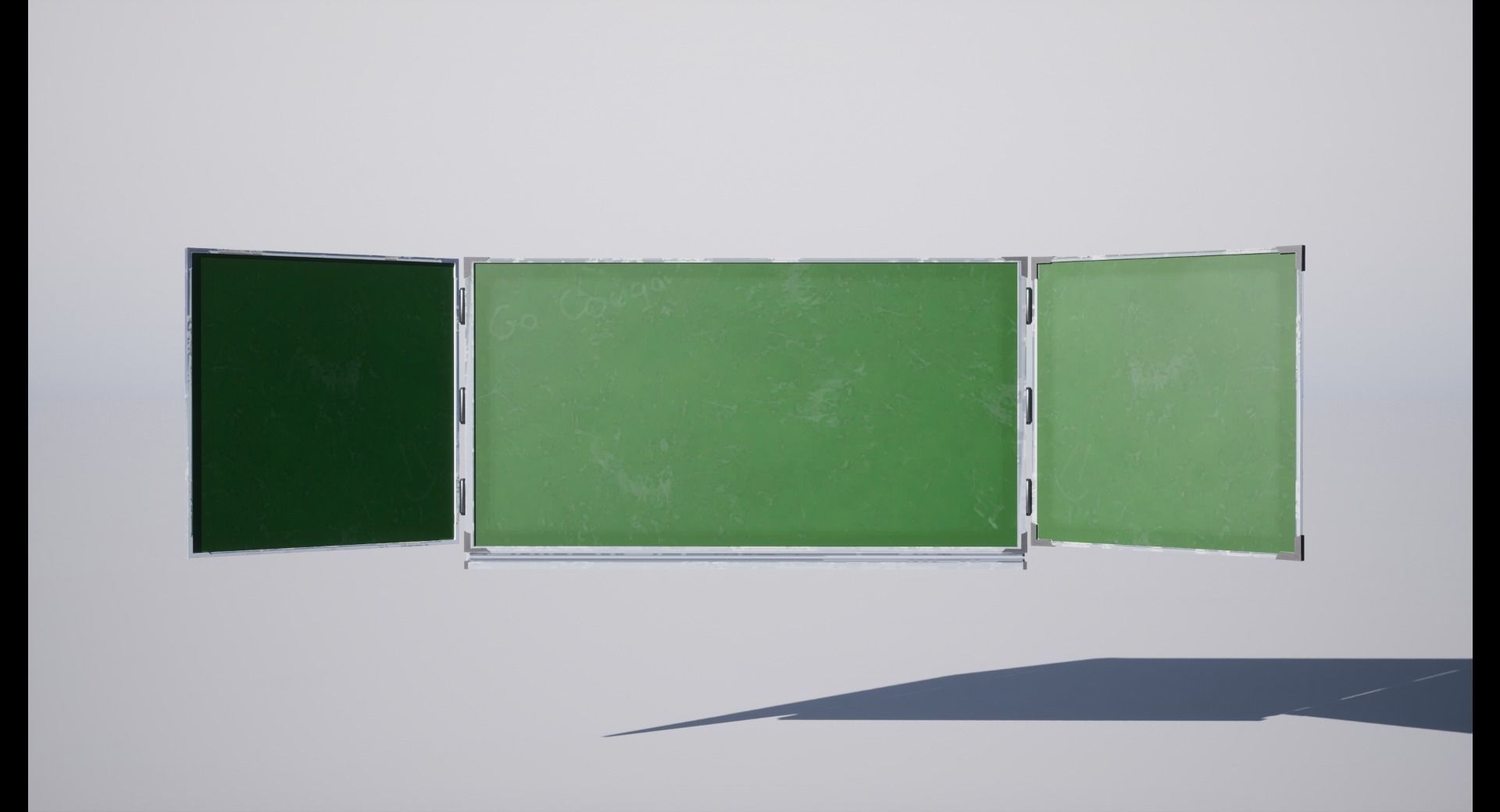 High school board Low-poly 3D model_2