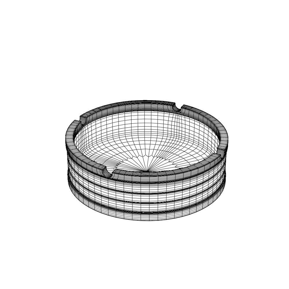 Ashtray  Low-poly 3D model_4