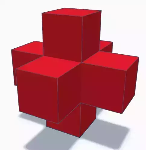 Interlocking 3 piece puzzle - 3D Print Model 3D print model