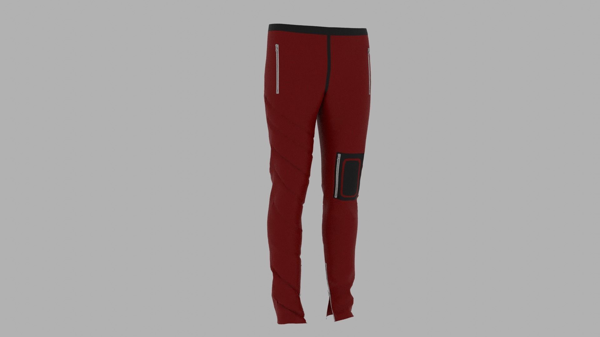 Pants mannequin wearing leggings Low-poly 3D model_4