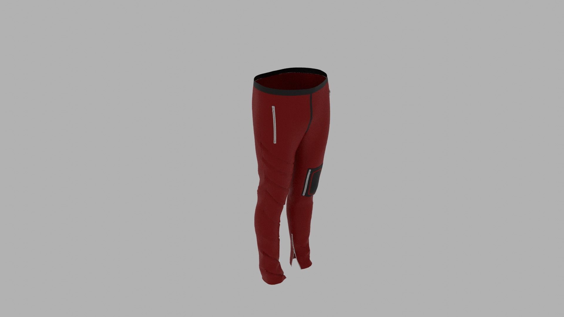 Pants mannequin wearing leggings Low-poly 3D model_6
