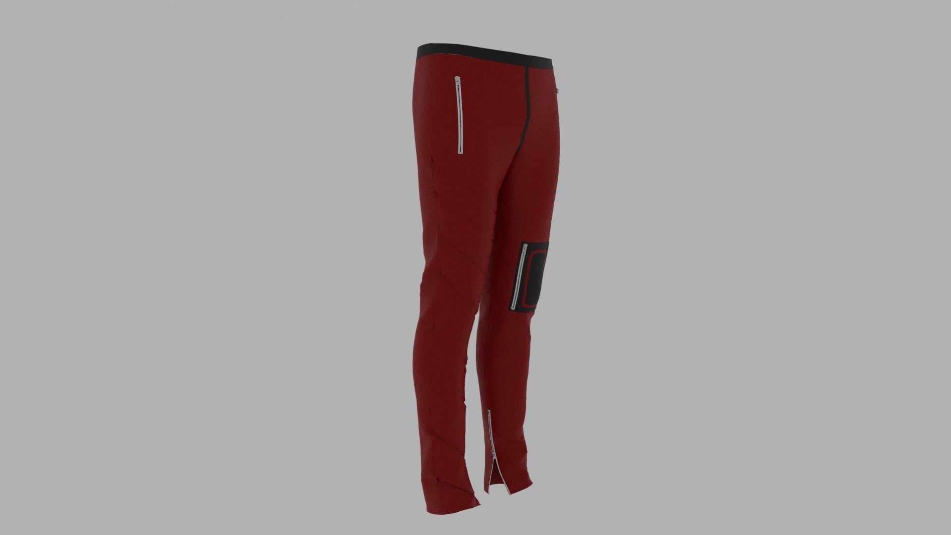 Pants mannequin wearing leggings Low-poly 3D model_3