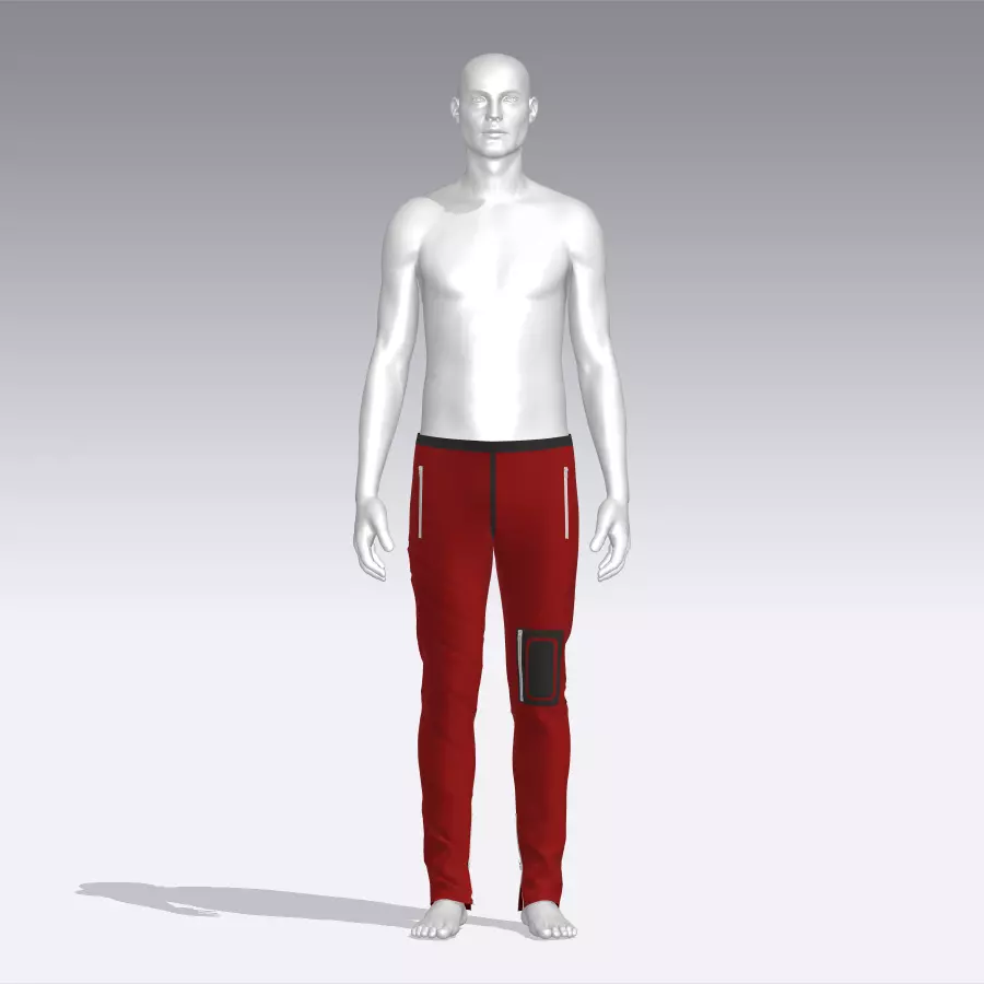 Pants mannequin wearing leggings Low-poly 3D model_0