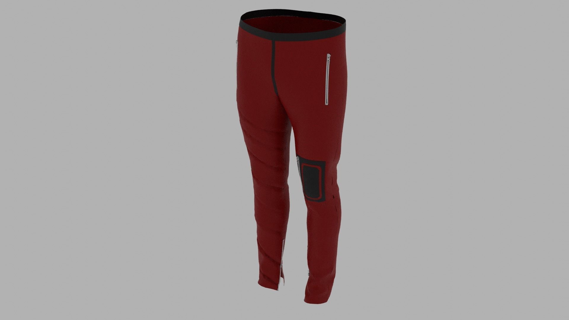 Pants mannequin wearing leggings Low-poly 3D model_5
