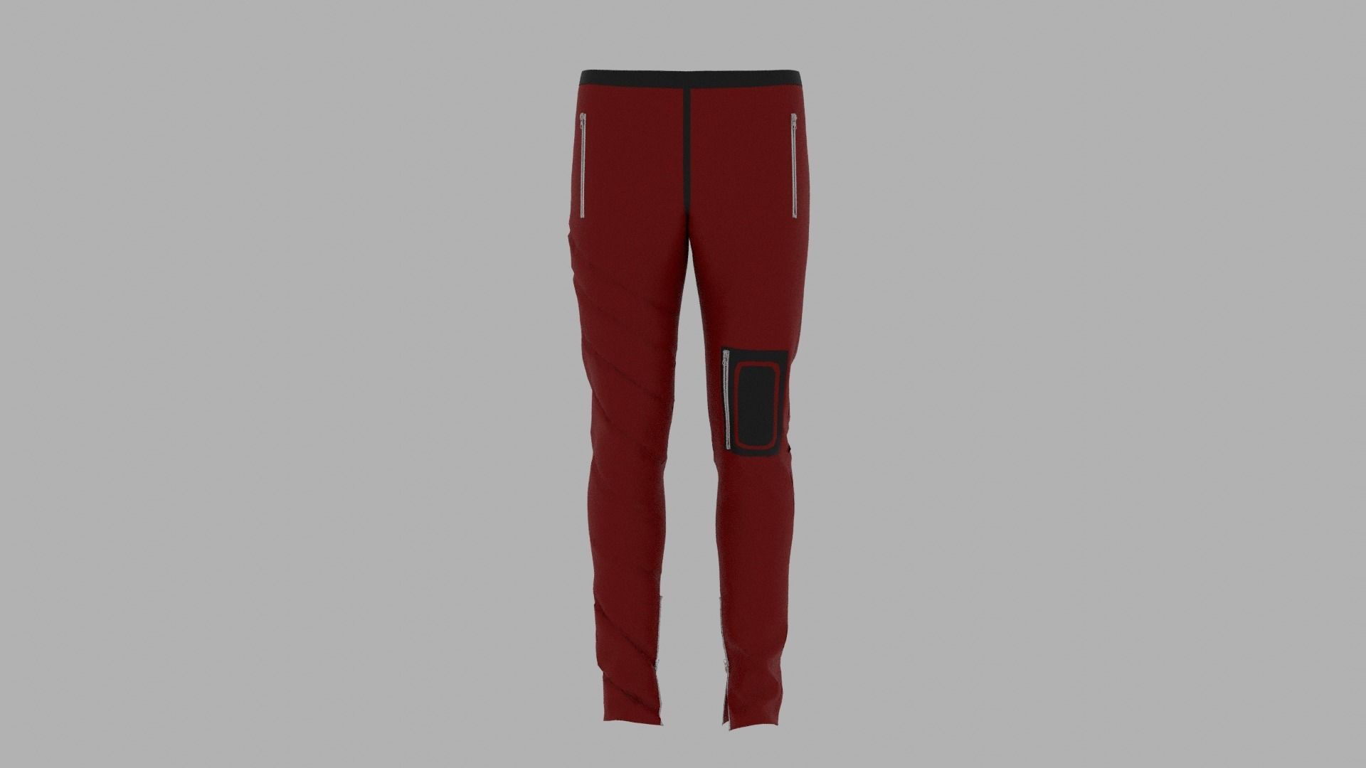 Pants mannequin wearing leggings Low-poly 3D model_1