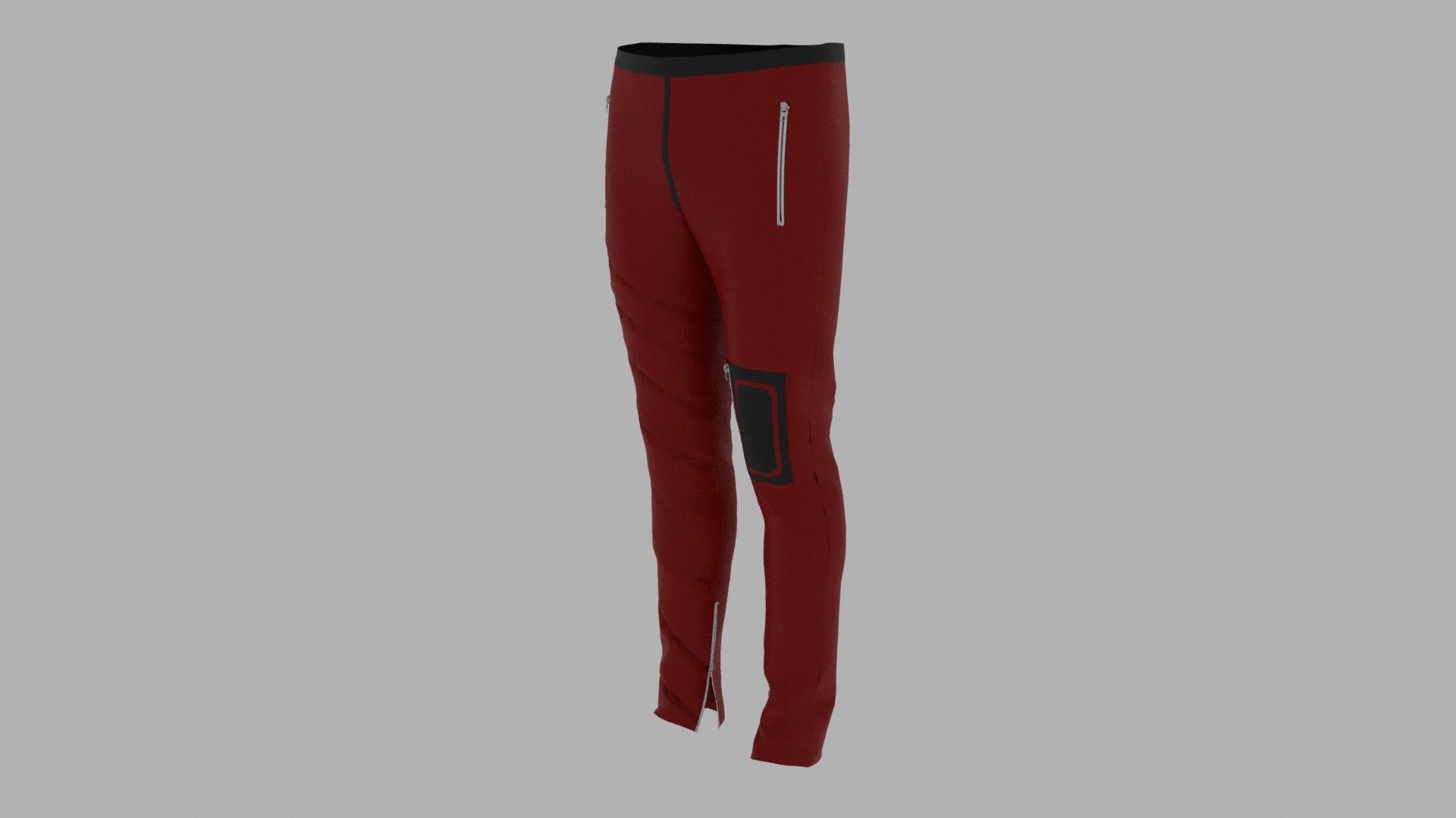 Pants mannequin wearing leggings Low-poly 3D model_2