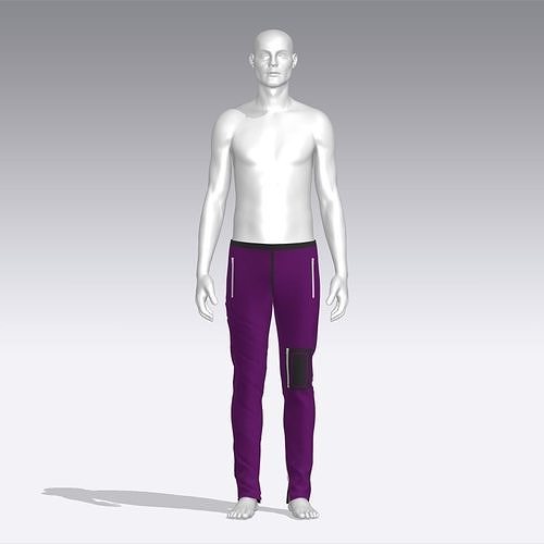 Pants mannequin wearing leggings Low-poly 3D model