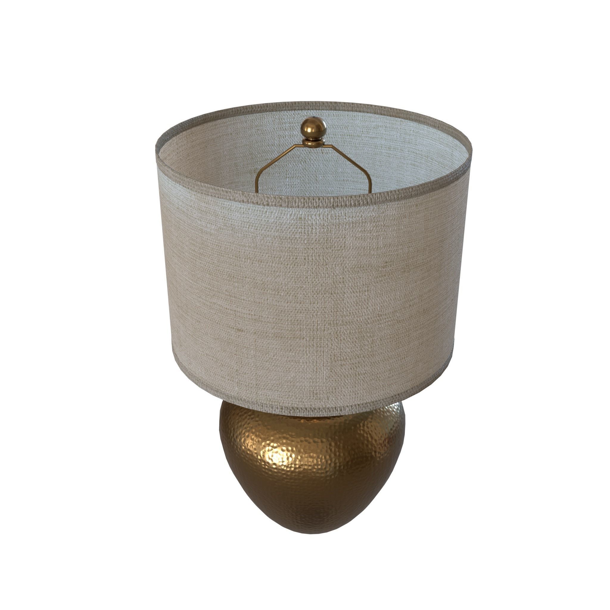 Hammered Bronze Lamp 3D model_4