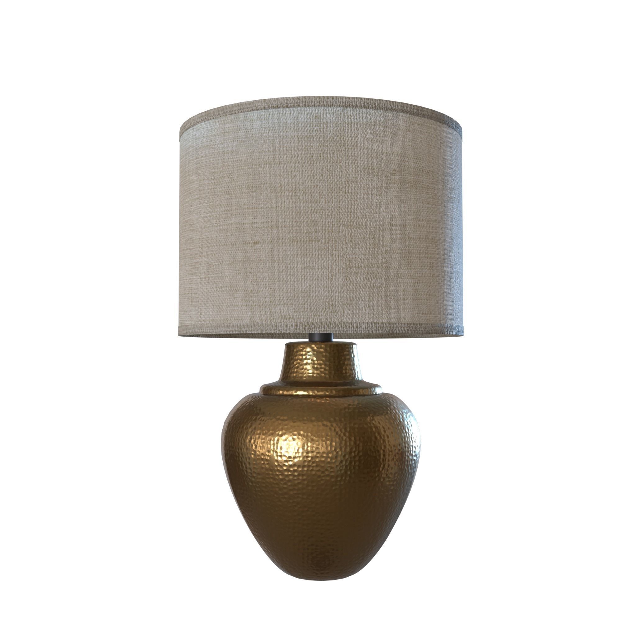 Hammered Bronze Lamp 3D model_3