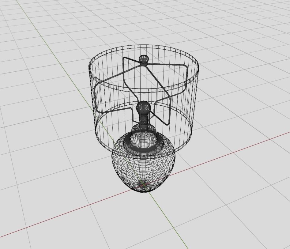 Hammered Bronze Lamp 3D model_7