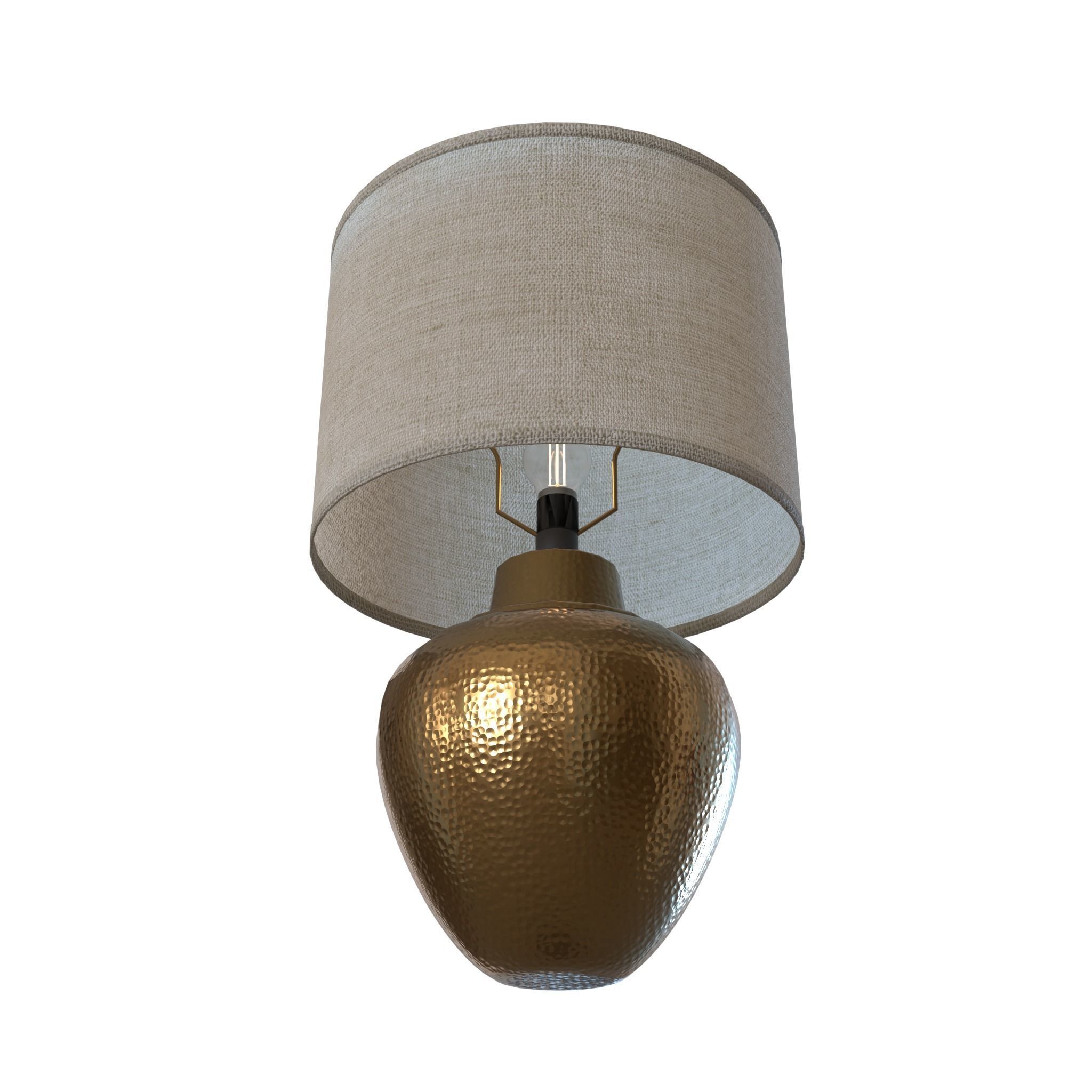 Hammered Bronze Lamp 3D model_2