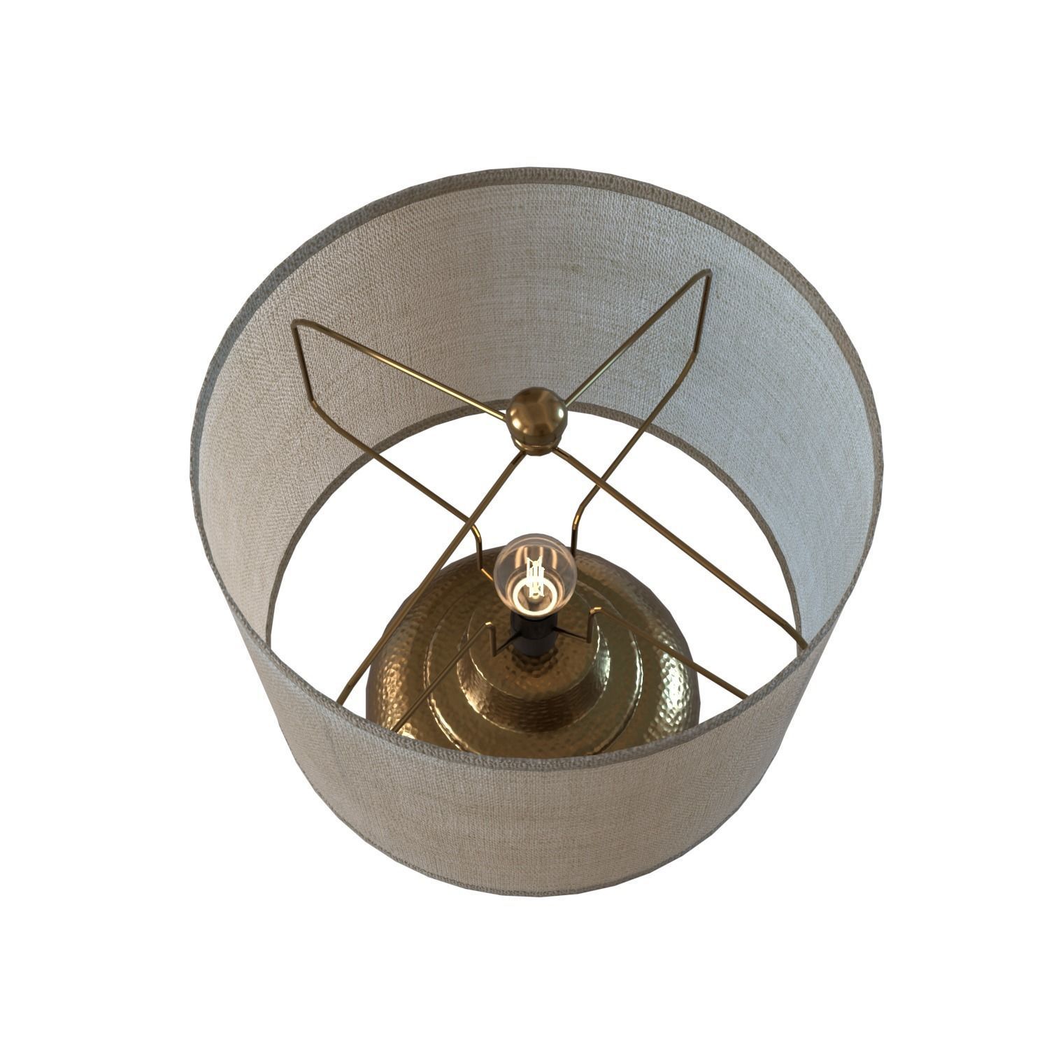 Hammered Bronze Lamp 3D model_5