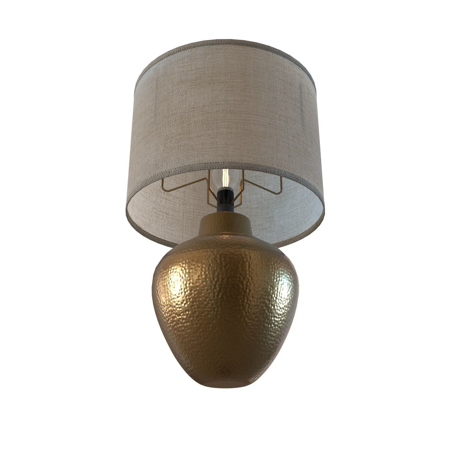 Hammered Bronze Lamp 3D model_6
