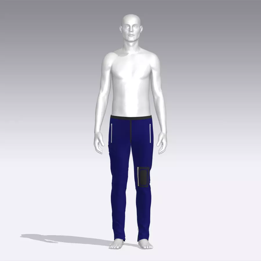 Pants mannequin wearing leggings Low-poly 3D model_0