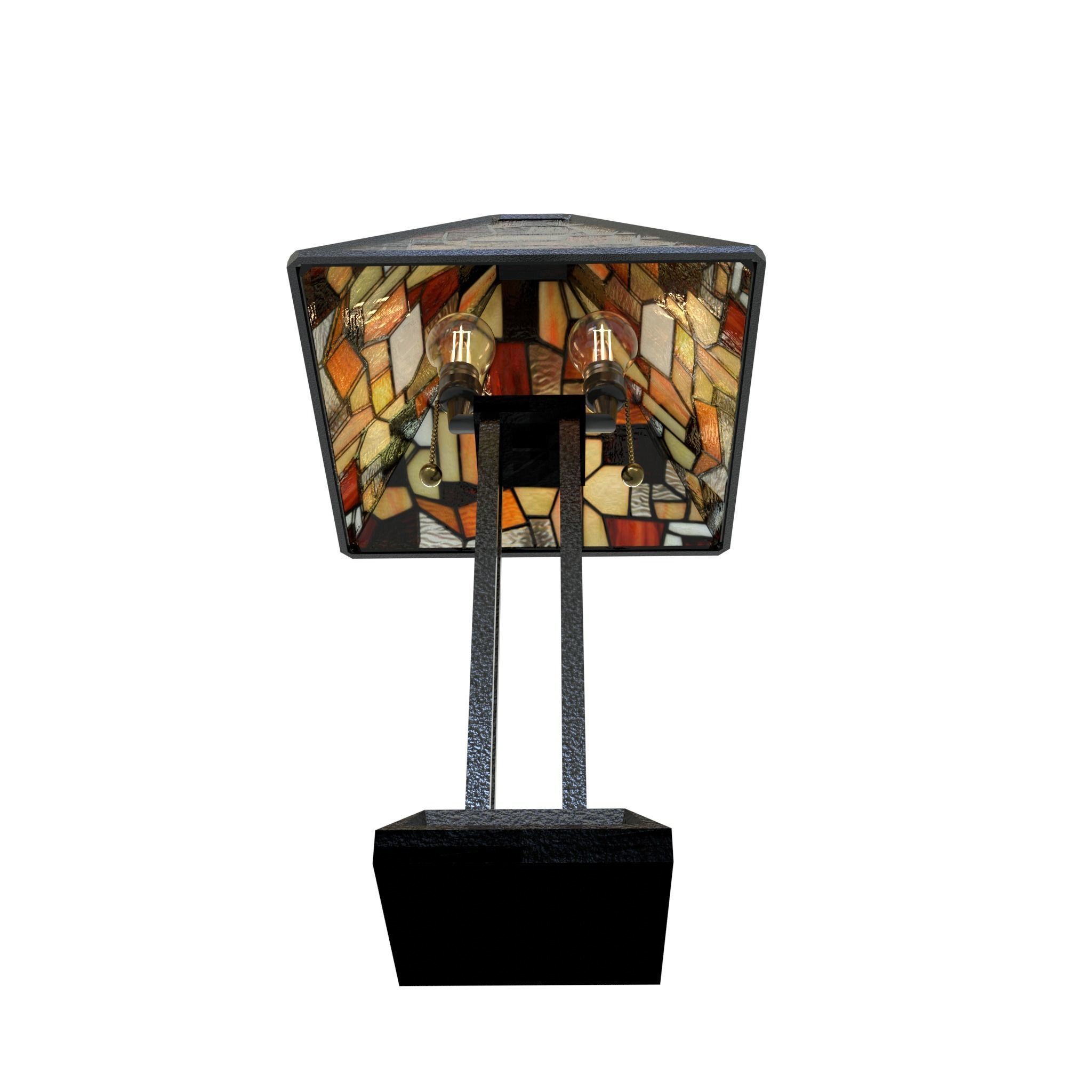 Tiffany Style Lamp Design 3D model_3