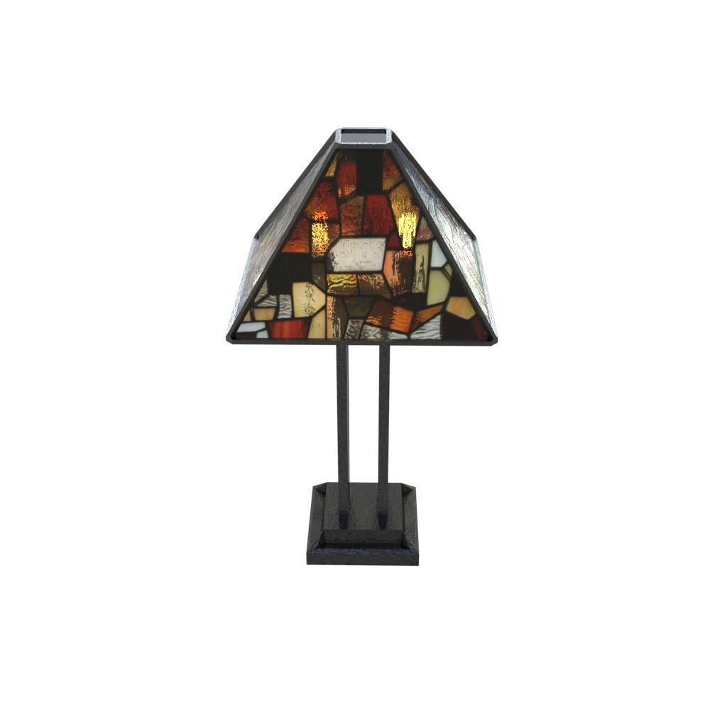 Tiffany Style Lamp Design 3D model_6