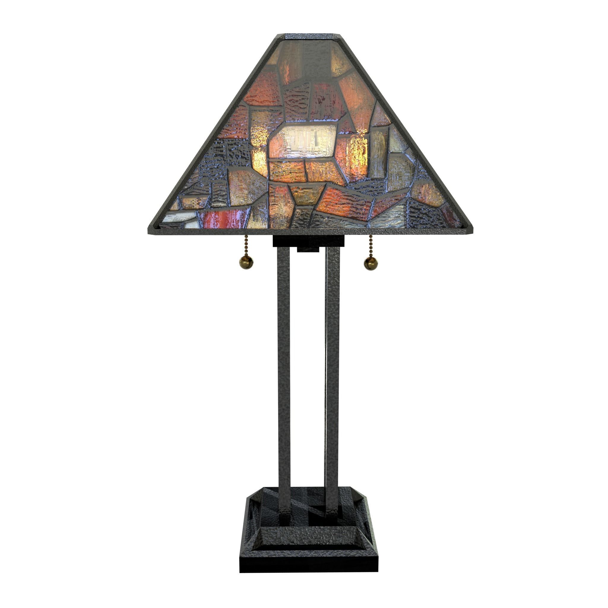 Tiffany Style Lamp Design 3D model_4