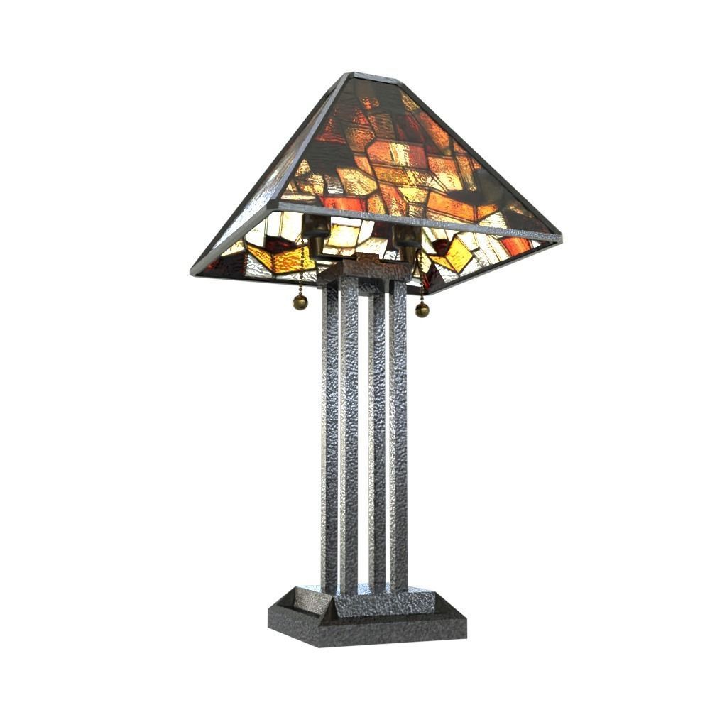 Tiffany Style Lamp Design 3D model_5