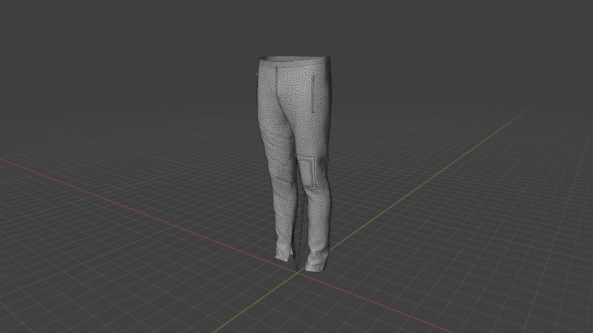 Pants mannequin wearing leggings Low-poly 3D model_9